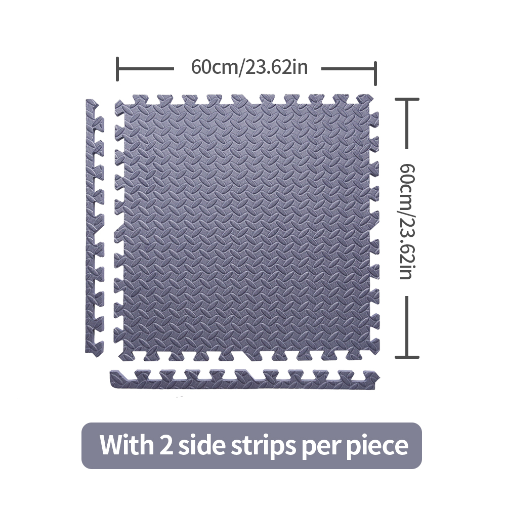 Home Gym Floor - 4pcs 60*60*2CM Navy Blue Puzzle Exercise