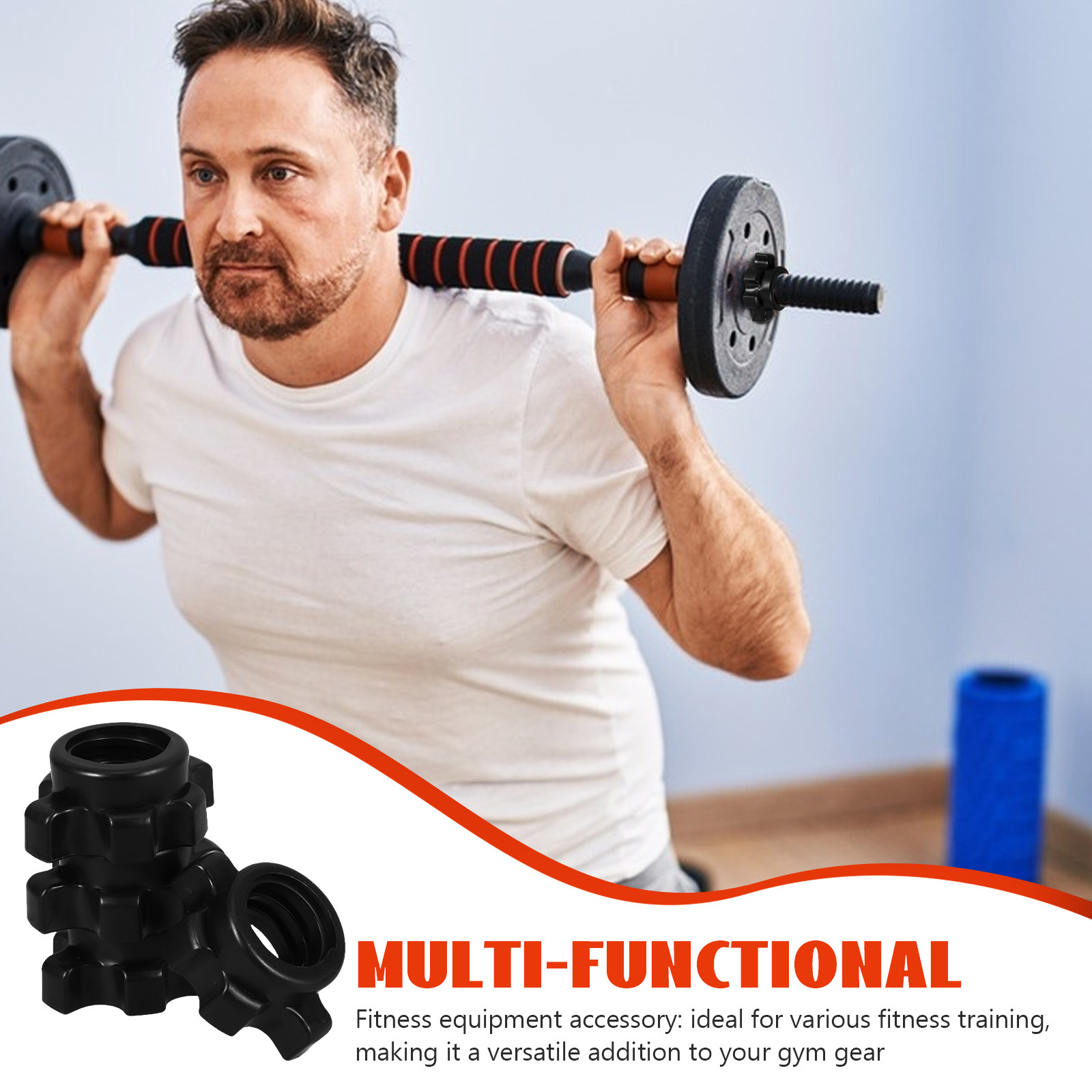 Home Gym Ideas - 4 Pcs Plastic Nut Dumbbell Bar